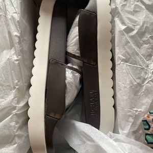 Michael Kors Tyra PVC and logo slide sandal